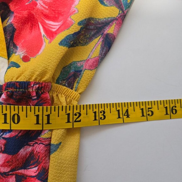 Flying Tomato Yellow Pink Floral Maxi Dress Small Perfect for Easter - Picture 9 of 10